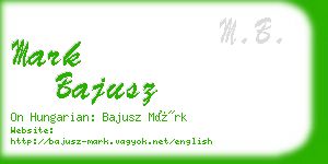 mark bajusz business card